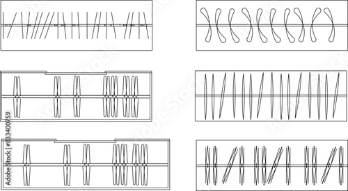 Vector illustration sketch of cupboard interior furniture design image seen from above for completeness of the image