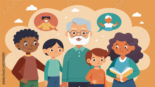 In the journal the grandchildren found inspiration and hope as they learned about the struggles and triumphs of their family and connected to a. Vector illustration