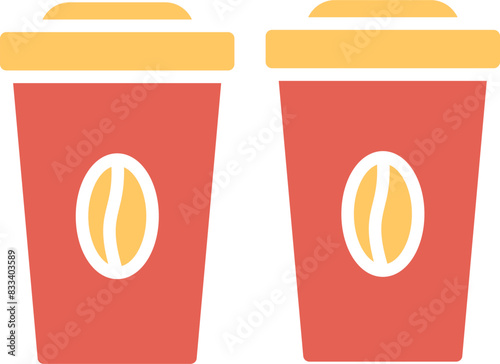 Two Coffees Vector Icon
