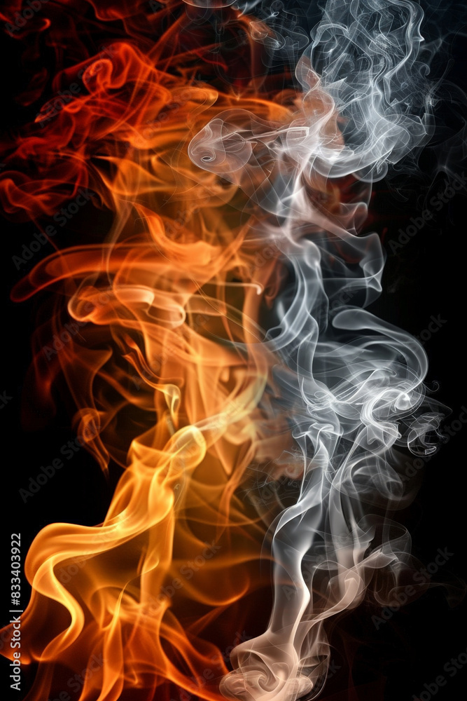 fire flames with smoke on a black backgroundDynamic fusion of fiery flames and swirling smoke, capturing the raw power and mesmerizing movement of elemental forces in vivid detail.
fire flames with smoke on a black backgroundDynamic fusion of fiery flames and swirling smoke, capturing the raw power and mesmerizing movement of elemental forces in vivid detail.