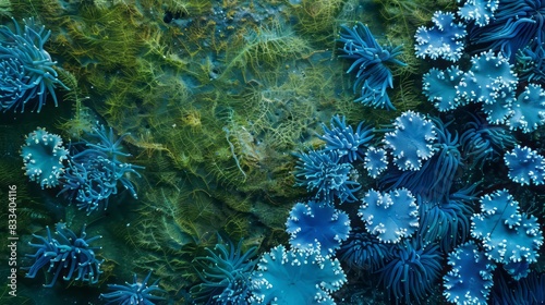 blue corals.