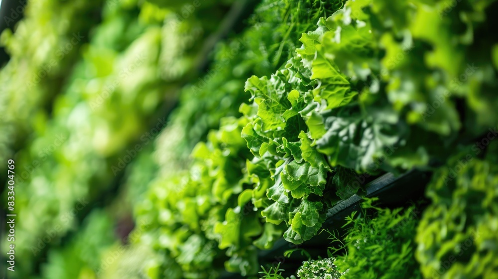 Mass production of green vegetables in a controlled environment on a modern vertical farm. Automated room with controlled levels of air temperature, light, water and humidity for optimal growth Mass production of green vegetables in a controlled environment on a modern vertical farm. Automated room with controlled levels of air temperature, light, water and humidity for optimal growth