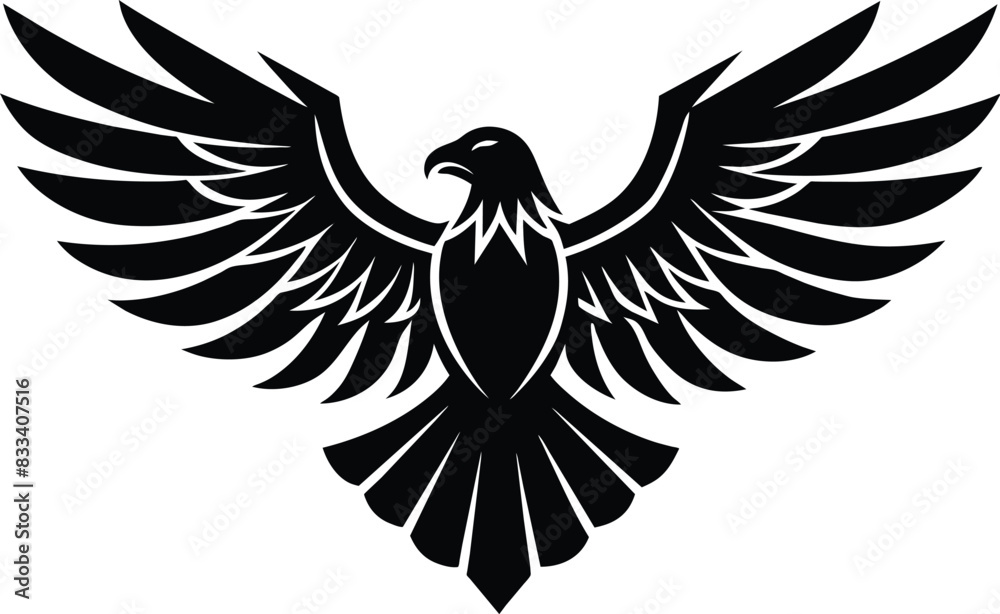 Eagle silhouette, flying bird silhouette Eagle silhouette, flying bird silhouette