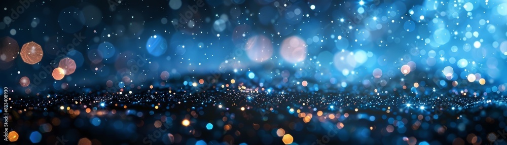 Abstract blue and gold bokeh lights overlay on dark background, perfect for winter or festive themes in photography and design projects. Abstract blue and gold bokeh lights overlay on dark background, perfect for winter or festive themes in photography and design projects.