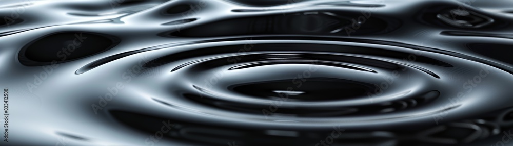 Close-up of circular ripples on the surface of dark, reflective water. Abstract natural pattern and texture in a serene aquatic setting. Close-up of circular ripples on the surface of dark, reflective water. Abstract natural pattern and texture in a serene aquatic setting.