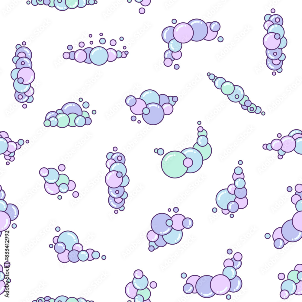 Soap foam set with bubbles. Seamless pattern. Suds of bath, shampoo, shaving, mousse. Cloudy frame and corner. Hand drawn style. Vector drawing. Design ornaments. Soap foam set with bubbles. Seamless pattern. Suds of bath, shampoo, shaving, mousse. Cloudy frame and corner. Hand drawn style. Vector drawing. Design ornaments.