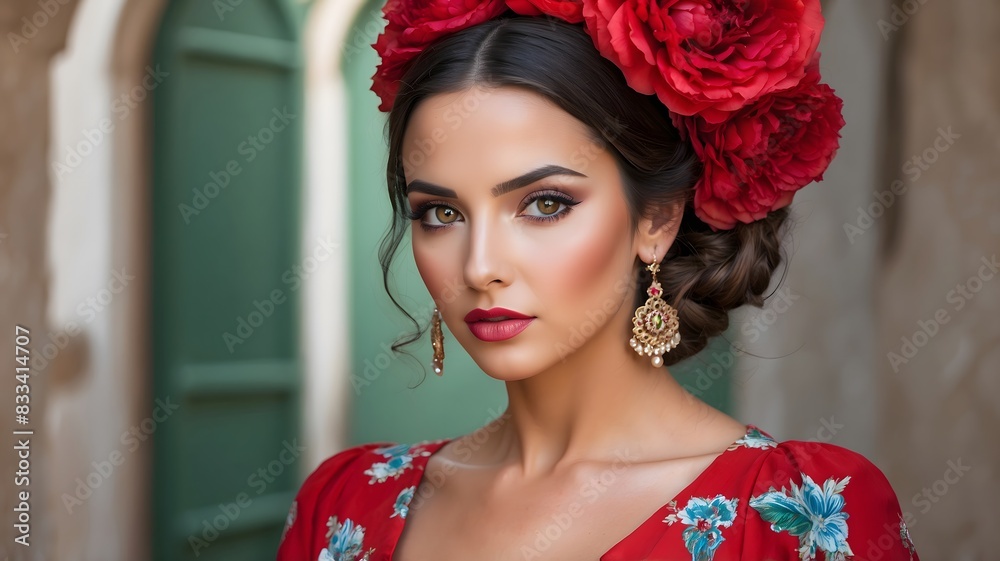 Beautiful portrait of a Andalusian woman Beautiful portrait of a Andalusian woman