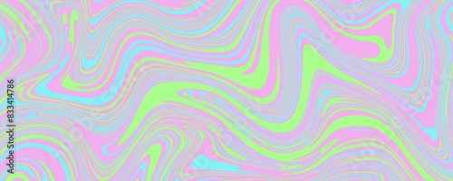 Abstract colorful retro style groovy psychedelic background banner