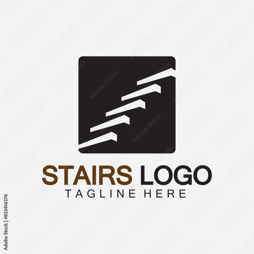 Stairs icon logo design vector illustration template Stairs icon logo design vector illustration template