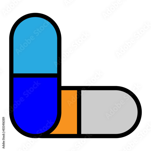 Capsules Vector Filled Icon Design