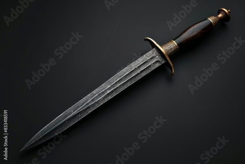 Dirk Dagger Isolated on Solid Background.