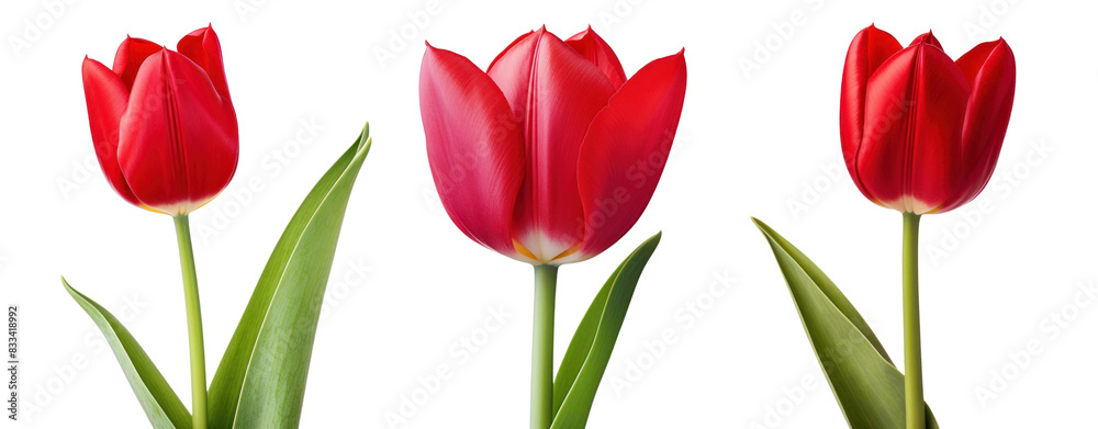 Tulip flowers png element set on transparent background Tulip flowers png element set on transparent background