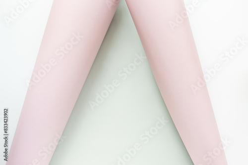 Sheet of paper with curled corners. Space for text,top view. Mock up