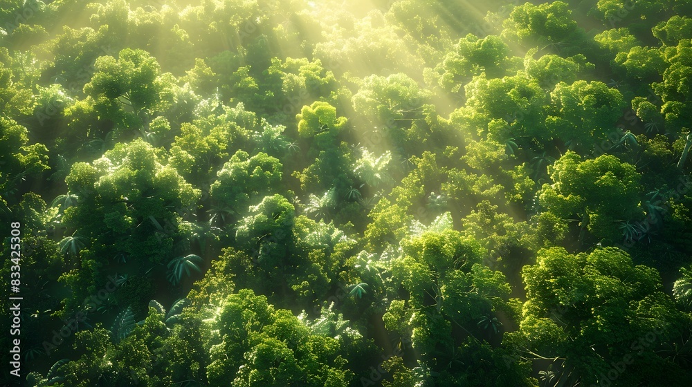 Lush and Intricate Forest Canopy Bathed in Dappled Sunlight - A Mesmerizing Nature Retreat Lush and Intricate Forest Canopy Bathed in Dappled Sunlight - A Mesmerizing Nature Retreat