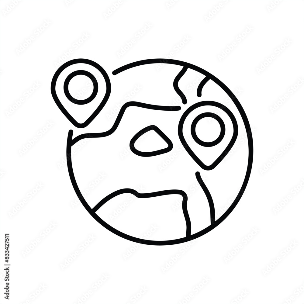 Obraz premium Globe vector icen