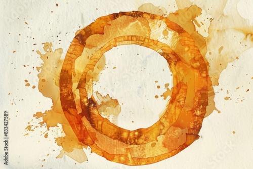 A circular shape made from burnt food on a piece of paper, possibly used as a symbol or talisman photo