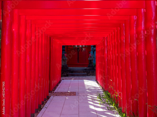 伊賀八幡宮の赤い鳥居