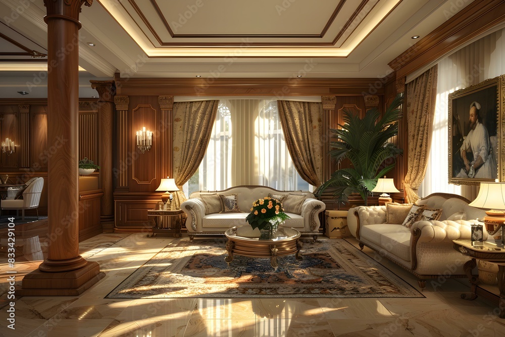 Fototapeta premium European style living room interior design
