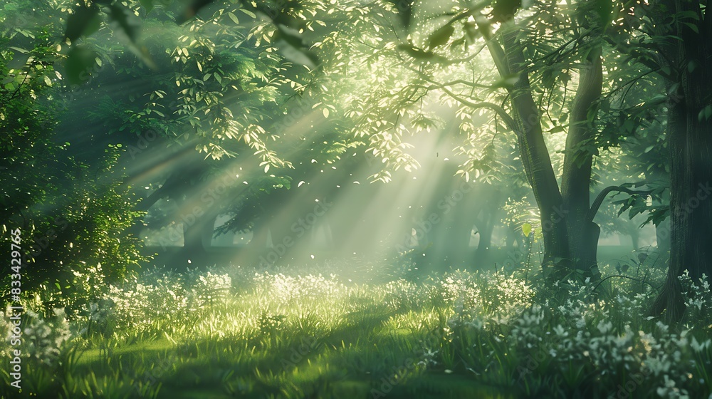 Obraz premium morning in the forest