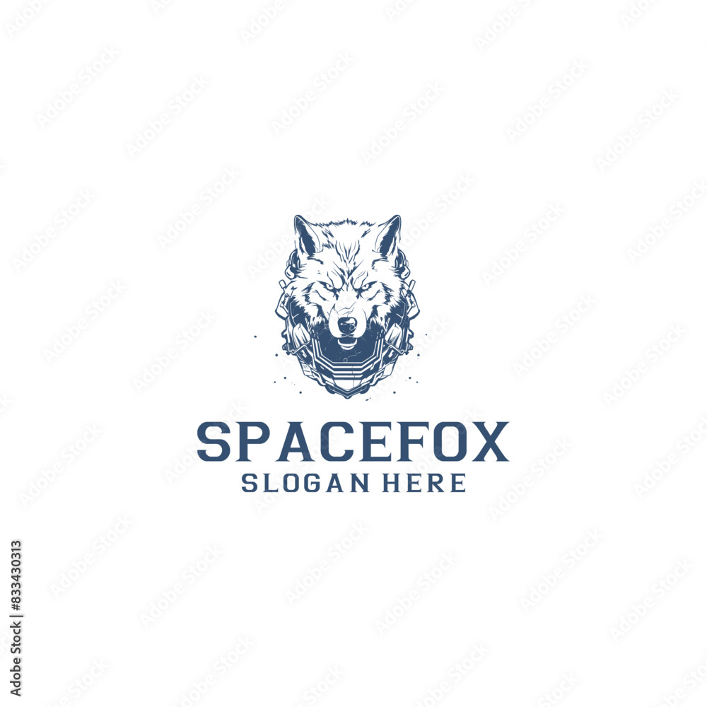 Space fox logo vector illustration Space fox logo vector illustration