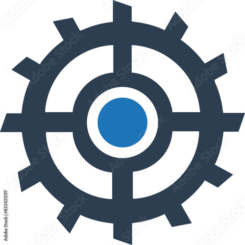 Cog Dual Tone  vector Icon