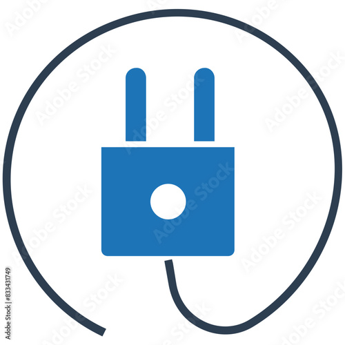 Electrical Plug Dual Tone  vector Icon