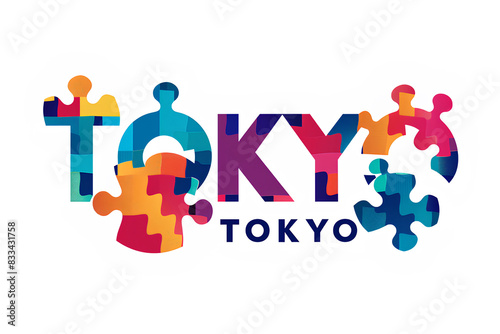 東京(TOKYO)カラフルな英文ロゴ