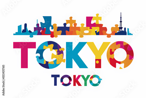 東京(TOKYO)カラフルな英文ロゴ