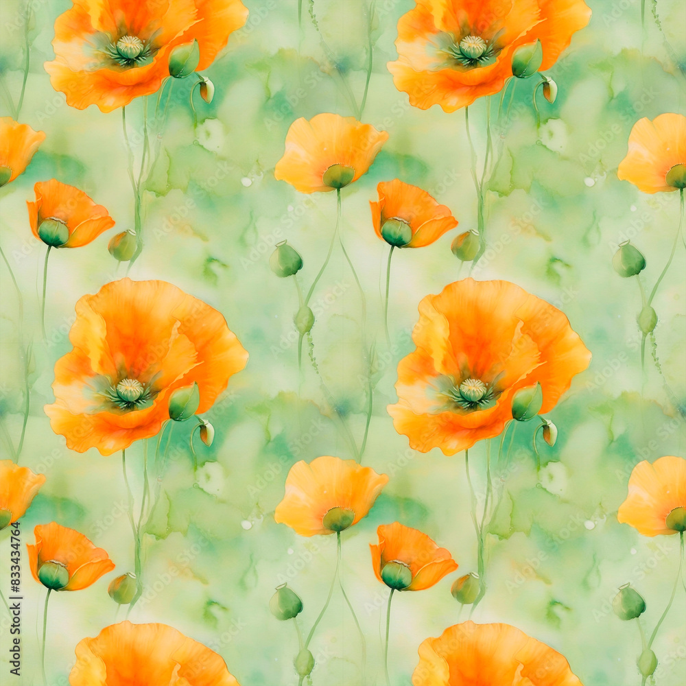 Fototapeta premium background with poppies