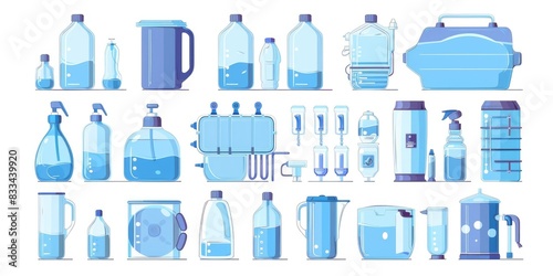 Collection of unique water bottle styles
