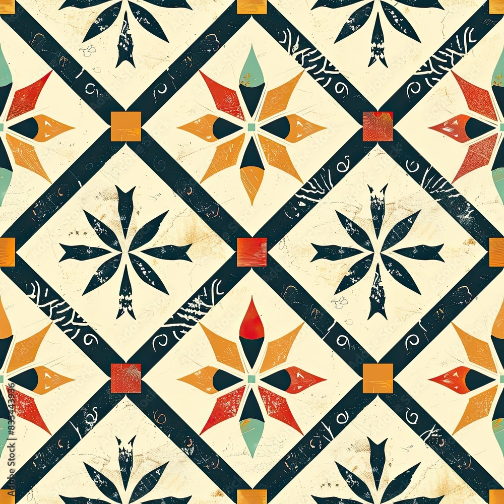 a image of a colorful pattern with a star on it a image of a colorful pattern with a star on it