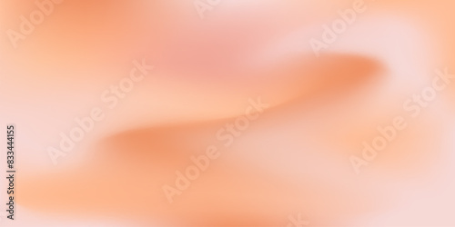 Peach fuzz background with abstract wave. Nude, peach and apricot gradient soft color. Warm fuzz bg for wallpaper. Vector illustration