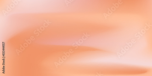 Peach fuzz background with abstract wave. Nude, peach and apricot gradient soft color. Warm fuzz bg for wallpaper. Vector illustration	
