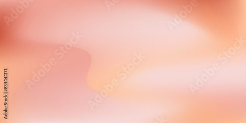 Peach fuzz background with abstract wave. Nude, peach and apricot gradient soft color. Warm fuzz bg for wallpaper. Vector illustration