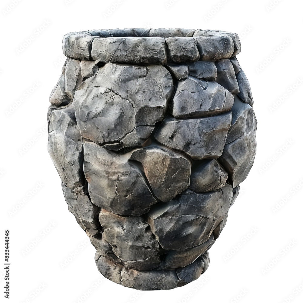 [Transparent Background PNG]Stone vase on transparent background