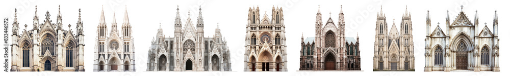 Gothic cathedral architecture png on transparent background Gothic cathedral architecture png on transparent background