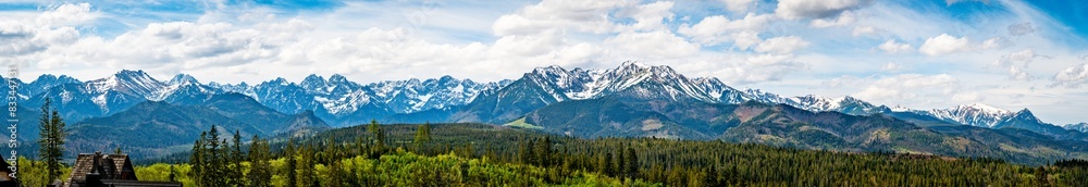 panoramic view of tatry national park, poland, slovakia panoramic view of tatry national park, poland, slovakia