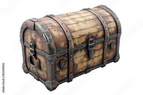 [Transparent Background PNG]Old Wooden Chest on transparent background