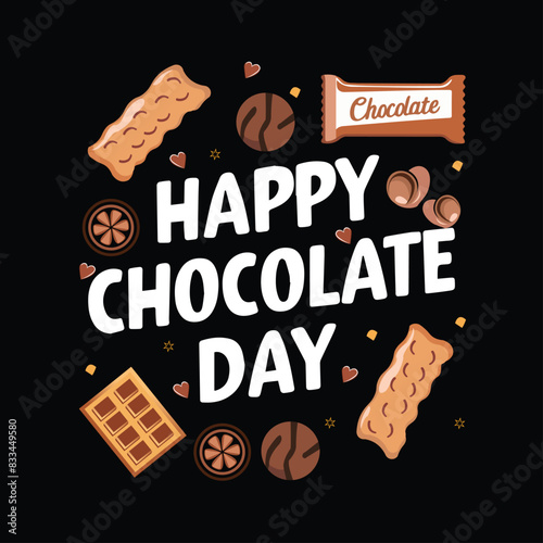 Happy chocolate day vector design