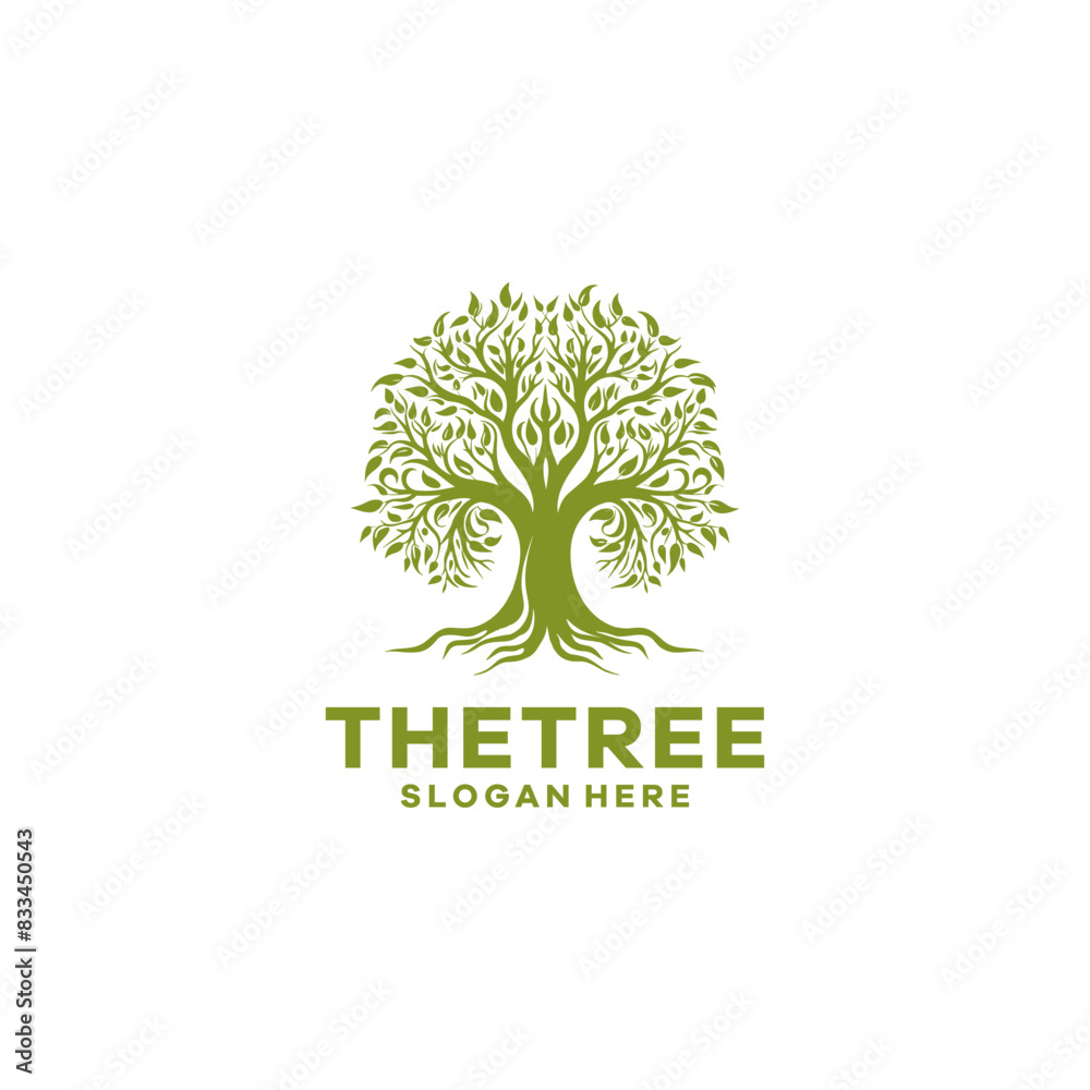 Obraz premium The tree logo vector illustration