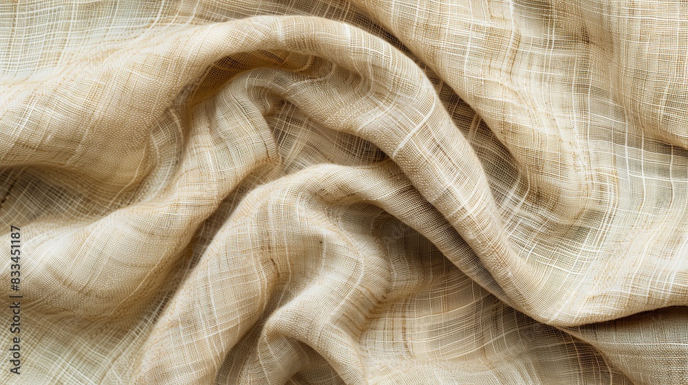 A beige fabric texture background. A beige fabric texture background.
