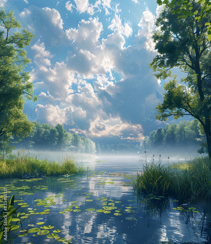 Fototapeta premium The lake is calm