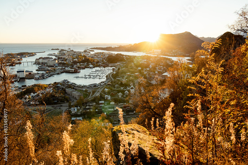 Norway Lofoten Svolvaer in Autumn Winter