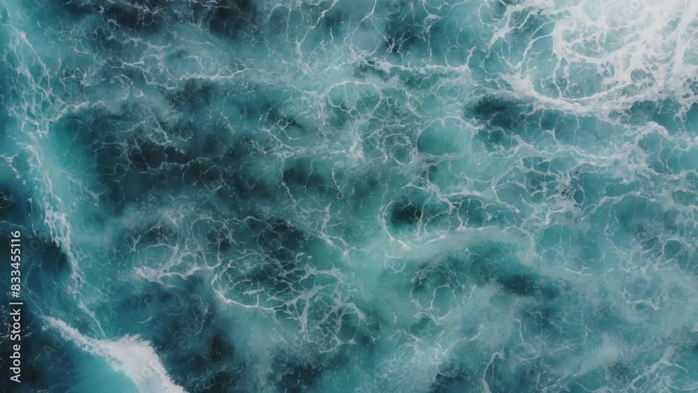 blue waves of the Indian Ocean, drone flight over the waves blue waves of the Indian Ocean, drone flight over the waves
