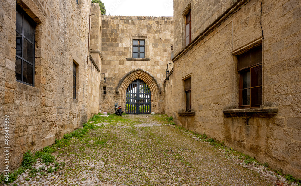 Rhodes Island, Greece, a symbol of Rhodes, of the famous Knights Grand Master Palace (also known as Castello) in the Medieval town of rhodes. Rhodes Island, Greece, a symbol of Rhodes, of the famous Knights Grand Master Palace (also known as Castello) in the Medieval town of rhodes.