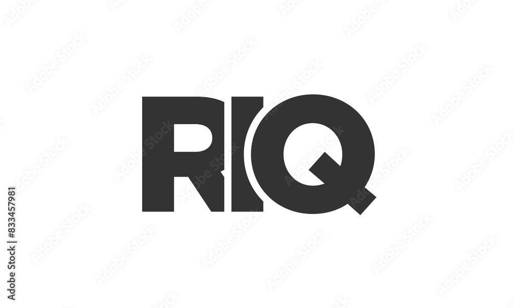 RIQ logo design template with strong and modern bold text. Initial based vector logotype featuring simple and minimal typography. Trendy company identity. RIQ logo design template with strong and modern bold text. Initial based vector logotype featuring simple and minimal typography. Trendy company identity.
