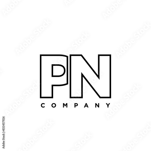 Letter P and N, PN logo design template. Minimal monogram initial based logotype.