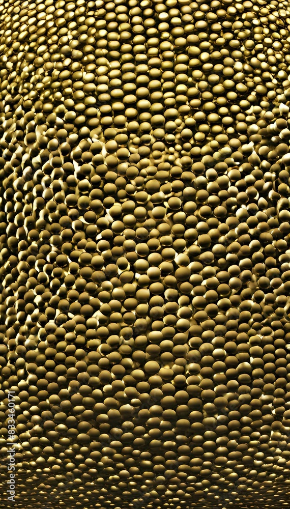 Abstract gold sphere background illustration. AI generated Abstract gold sphere background illustration. AI generated
