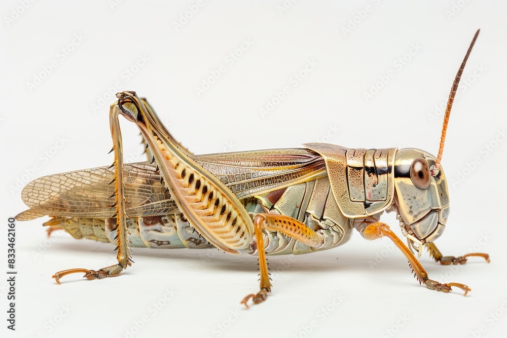 Detailed Photograph of a Desert Locust on an Isolated Background Detailed Photograph of a Desert Locust on an Isolated Background