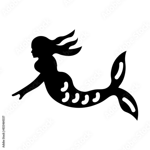 Get this glyph icon of a sea nymph 